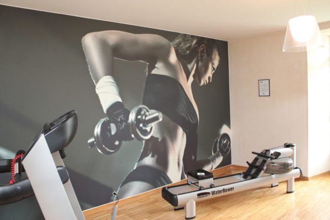 mur imprimé salle de sport