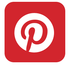 logo fond rouge de la marque Pinterest